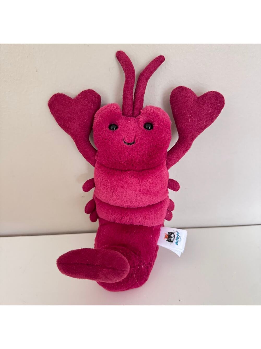 Jellycat Love-Me Lobster Soft Plush Stuffed Animal Retired 9"